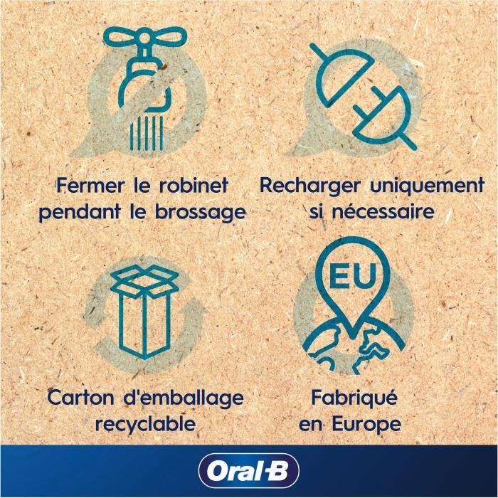 Brosse a dents Èlectrique ORAL-B Pro 3 - 3 brossettes incluses - blanc - sans fil