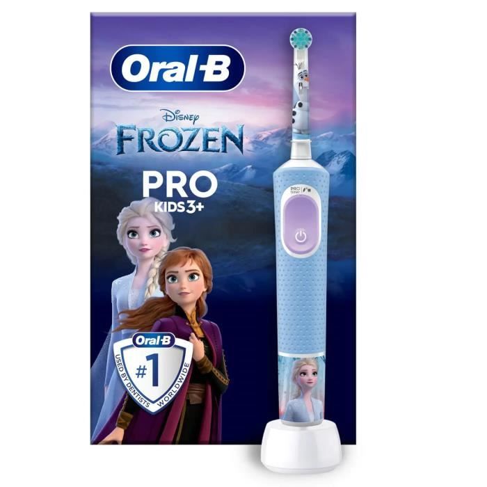 Oral-B Pro Kids Brosse a Dents …lectrique Enfant, Reine des Neiges Disney, 1 Brossette Brossage Doux, Minuteur et Vibrations