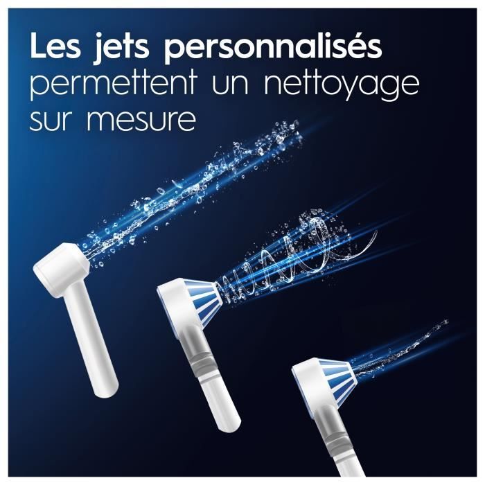 Brosse a dents électrique Oral B Jet Dentaire Oxyjet + 2 canules BLANC