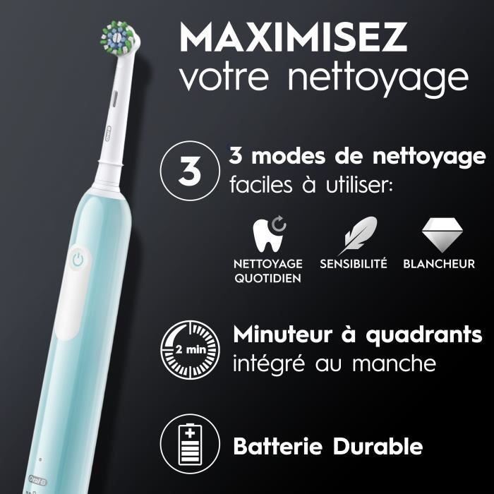 Brosse a dents électrique - ORAL-B Pro 1 - Sensitive Clean - Bleu