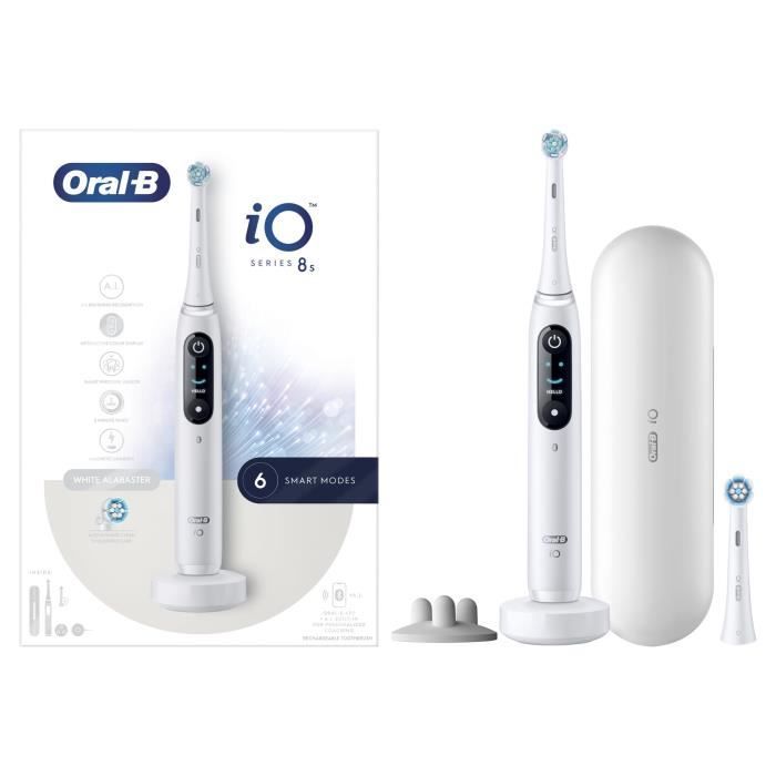 Brosse a dents Èlectrique - Oral-B - iO 8N - Gencives sensibles - 2 brossettes - 1 Ètui de voyage