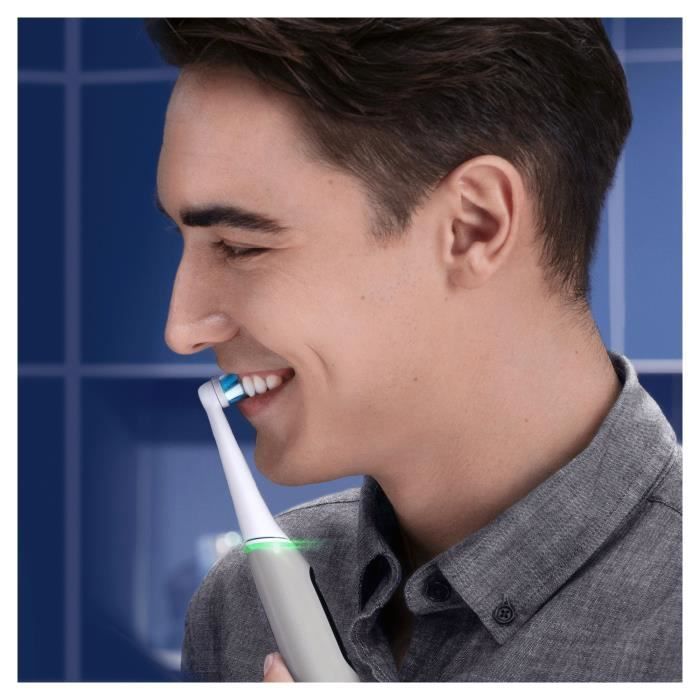 Oral-B iO 6S Brosse a Dents …lectrique connectÈe Bluetooth Grise, 2 Brossettes, 1 …tui De Voyage