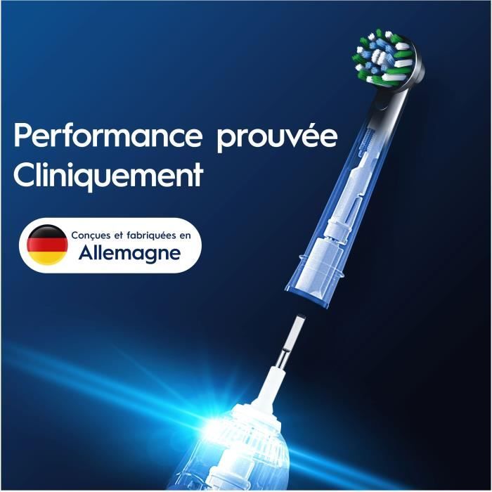 Brossette ORAL-B - Cross Action - pour brosse a dent Èlectrique - pack de 4