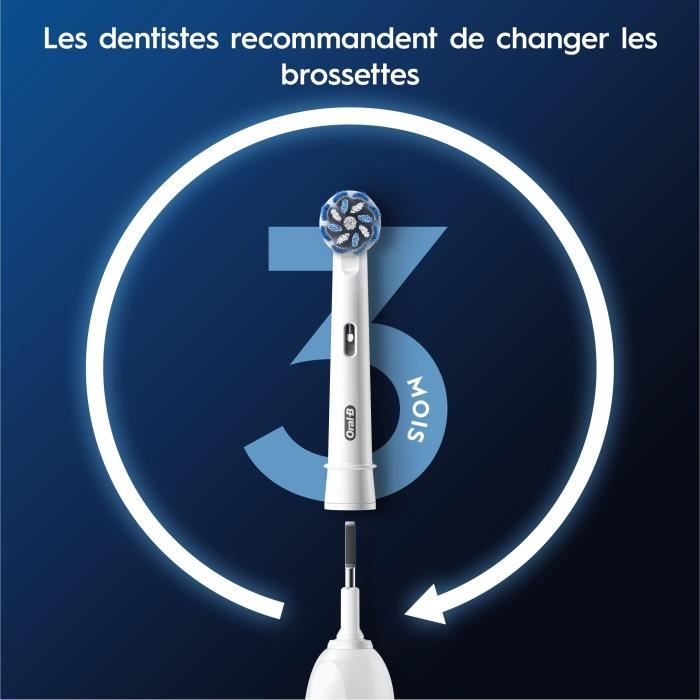 Brossette ORAL-B - Pack de 6 brossettes - Sensitive Clean - Pour brosse ŕ dent électrique