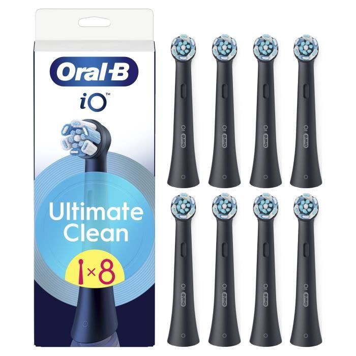Brossette ORAL-B - iO refills Ultimate Clean - Pack de 8 - Noir