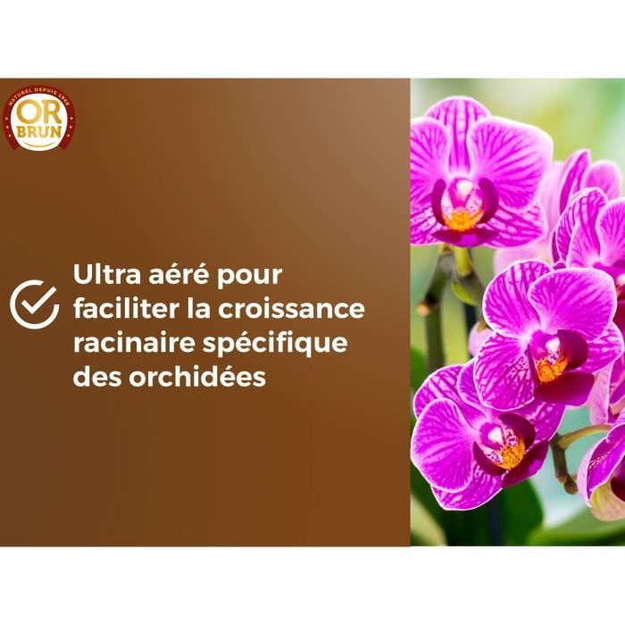 Terreau orchidées - OR BRUN - OBRTORC6U - 6L - Favorise la croissance