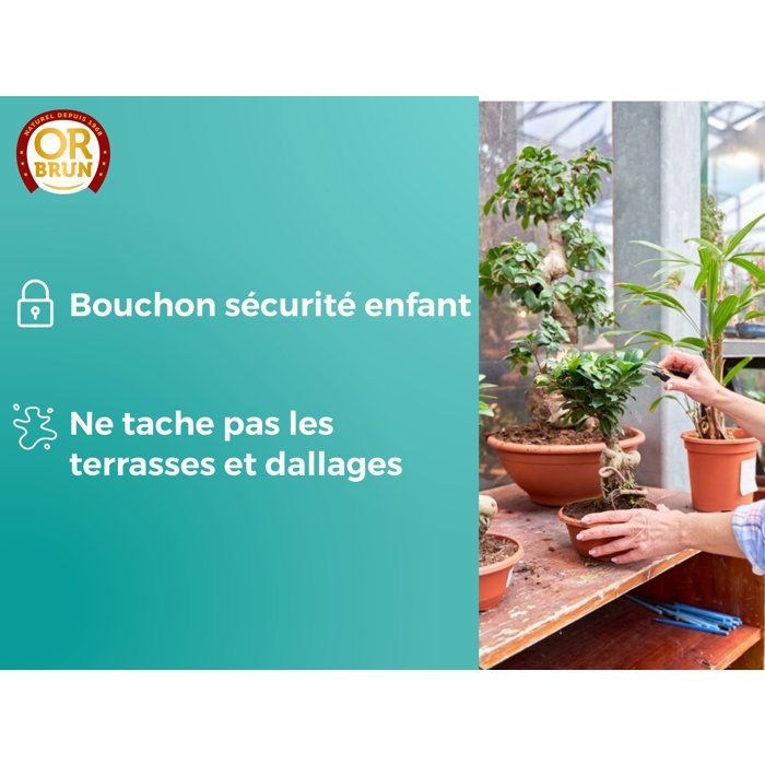 Engrais bonsais - OR BRUN - OBRECLBONSAI250 - 250 ml - Améliore et favorise la croissance - Fabriqué en France