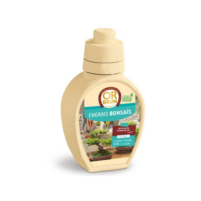 Engrais bonsais - OR BRUN - OBRECLBONSAI250 - 250 ml - Améliore et favorise la croissance - Fabriqué en France