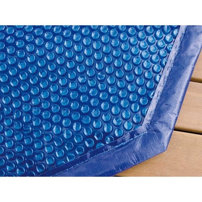 Bâche a bulles pour piscine bois UBBINK octogonale 300x490 - Bleue - 400 microns