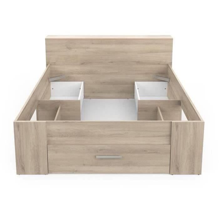 DEMEYERE Lit adulte 140 x 190 cm - Chene Kronberg - Oxygene
