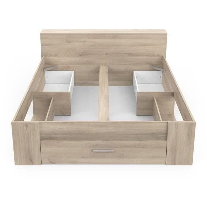 Demeyere - Lit adulte 160 x 200 cm - Chene Kronberg - Oxygene