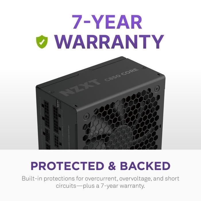 Alimentation PC - NZXT - PA-8G3BB-EU - C850 Gold Core - 80Plus Gold - Fully-modular - ATX 3.1 Power Supply - EU Power Cord