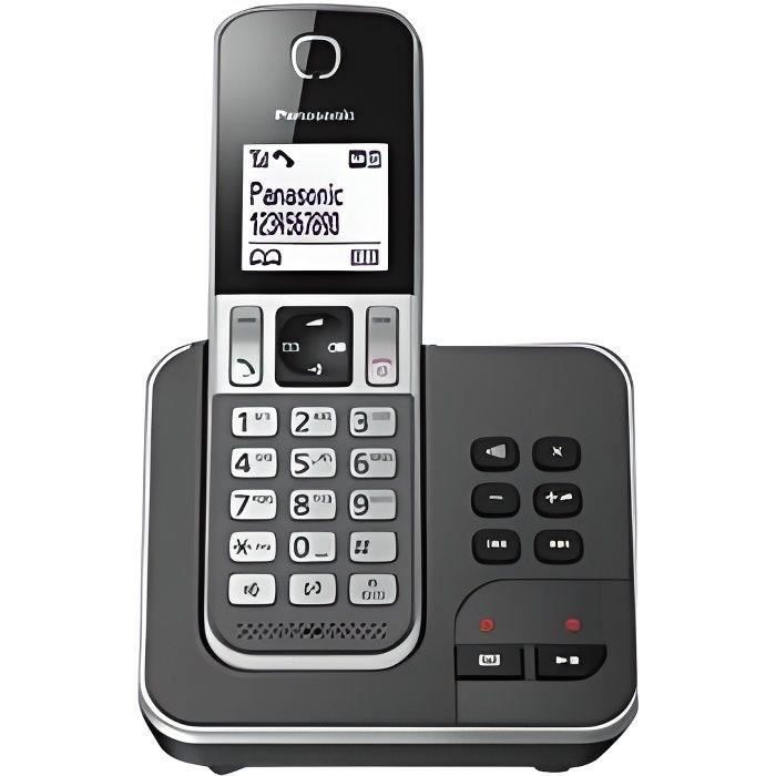 Panasonic KX-TGD320FRG TÈlÈphone sans Fil RÈpondeur, Base et CombinÈ, Mains Libres, Identification de l'Appelant