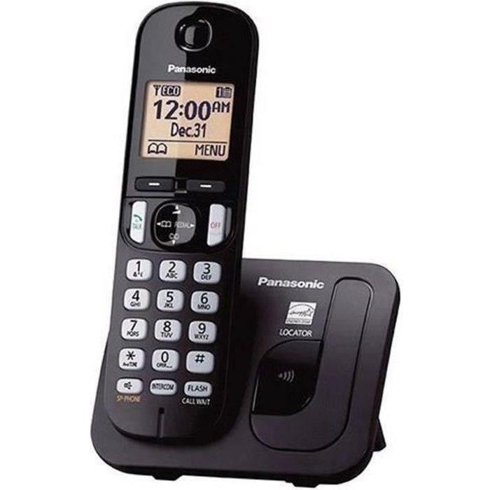 PANASONIC KX-TGC210 TÈlÈphone Fixe sans Fil Solo Noir