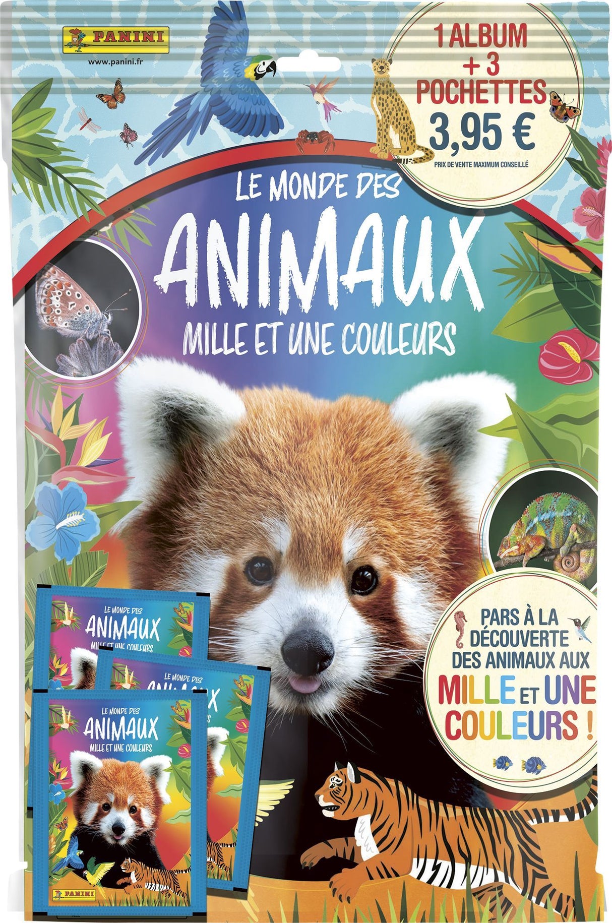 Pack de démarrage - PANINI - Animaux 2025 - Album + 3 pochettes - 15 stickers