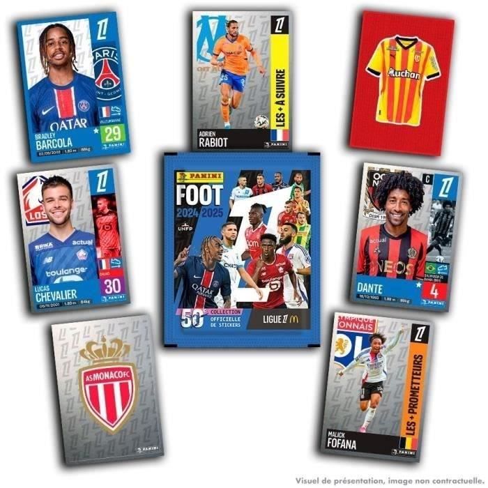 Blister - PANINI - Foot Ligue 1 2024-2025 - McDonald's - 12 pochettes - 2 offertes - 98 stickers