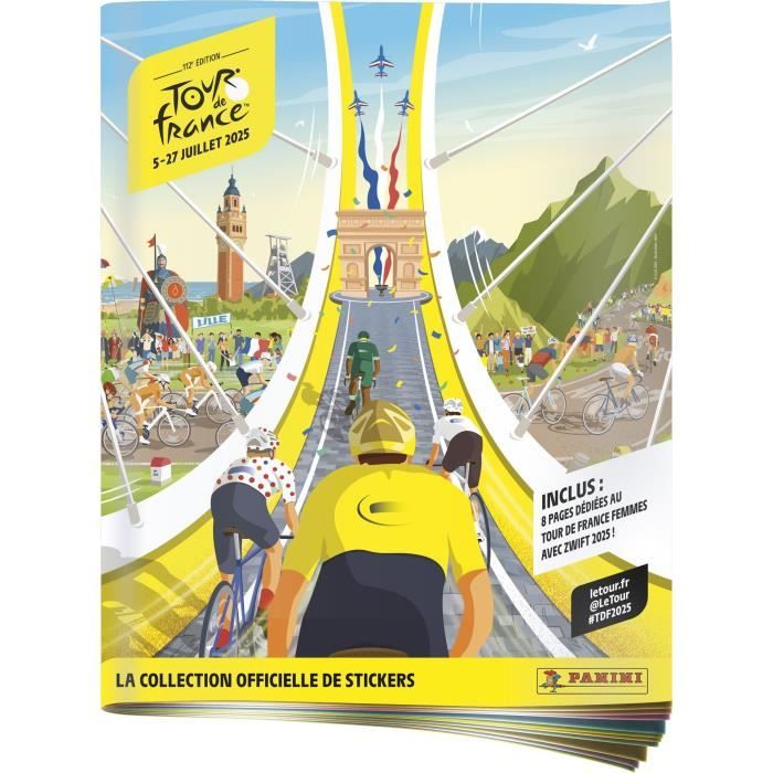 Pack de démarrage - PANINI - TOUR DE FRANCE 2025 - Album + 4 pochettes - 20 stickers