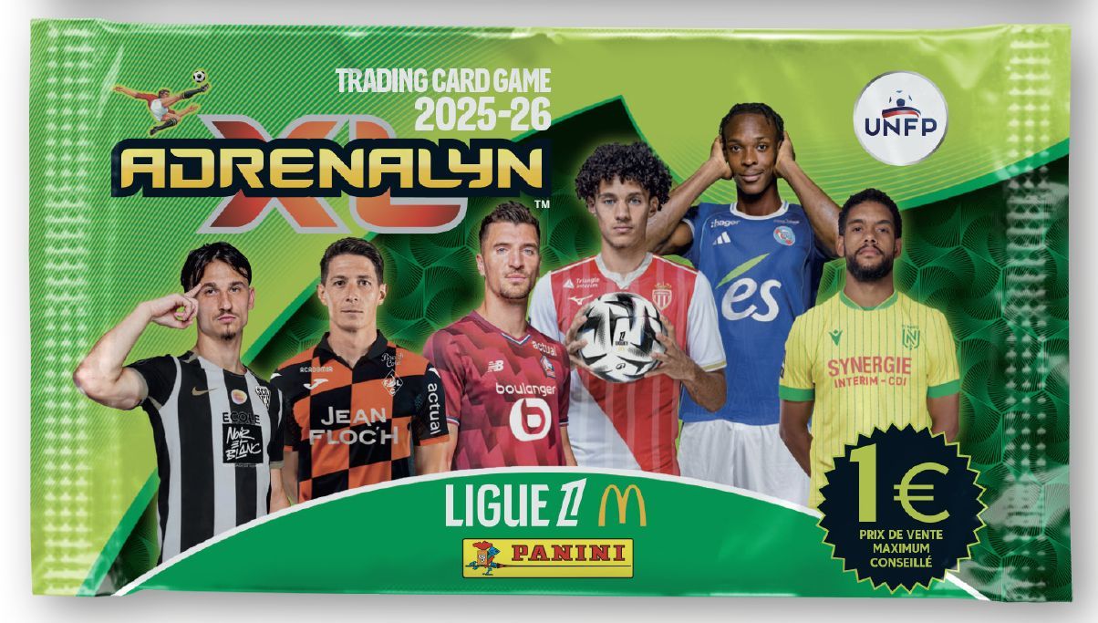 Boîte de 50 pochettes - PANINI - TCG ADRENALYN LIGUE 1 Mc Donald's 2025/26 - 300 cartes