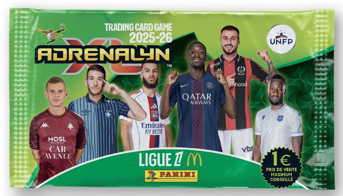 Boîte de 50 pochettes - PANINI - TCG ADRENALYN LIGUE 1 Mc Donald's 2025/26 - 300 cartes