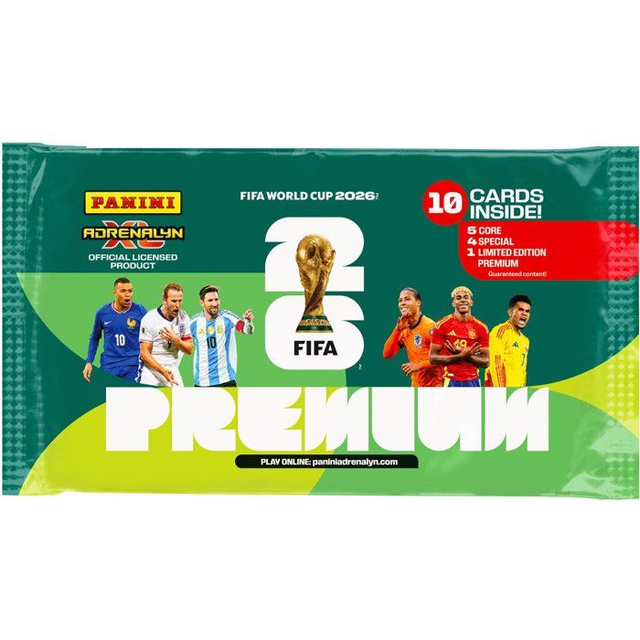 Pochette Premium - PANINI - COUPE DU MONDE DE LA FIFA 26TM TCG - 4 cartes spéciales - 1 carte Édition Limitée