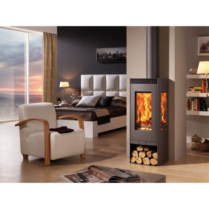 Poele a bois - PANADERO - Alba Ecodesign - 9,5 kw - Bűches 50 cm
