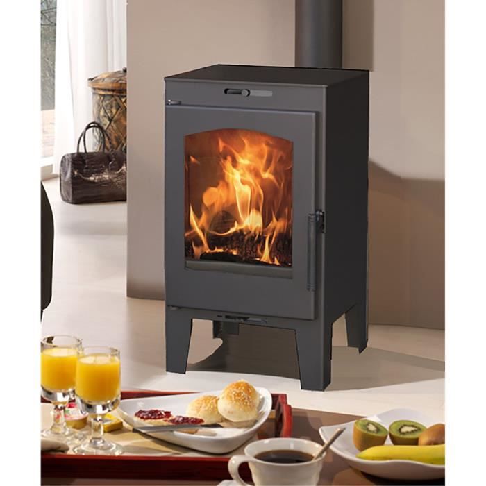 Poele a bois - PANADERO - Almudena Ecodesign - 6,3 kw - B˚ches 40 cm