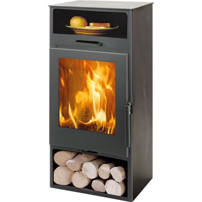 Poele a bois - PANADERO - Nijar Ecodesign - 6,3 kw - B˚ches 40 cm