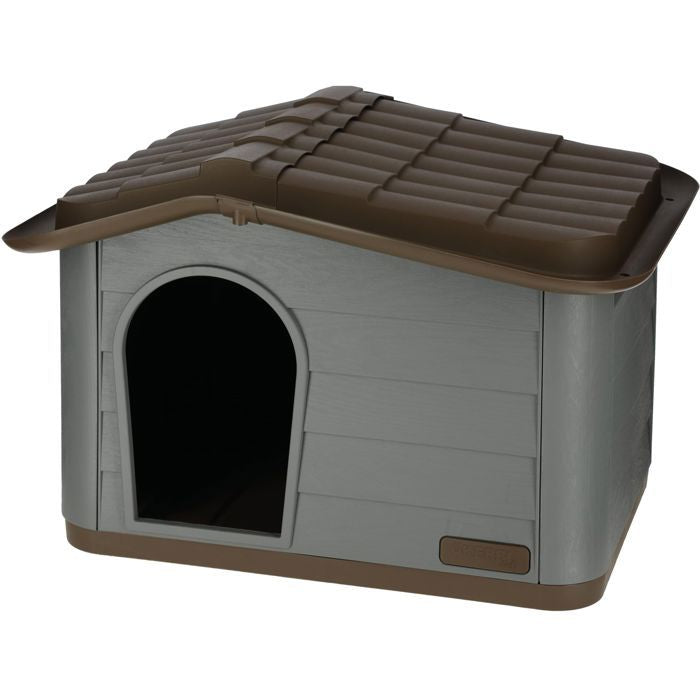 KERBL - Maison extérieure pour chats - 60 x 51 x 41 cm - Gris et marron - Plastique