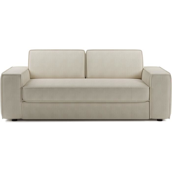 CanapÈ convertible express en velours cÙtelÈ - PAOLA - 210 x 100 x 87 cm