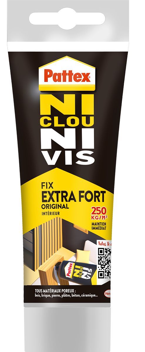 Colle de fixation - PATTEX - Ni Clou Ni Vis - Extra fort - Tube - 52g