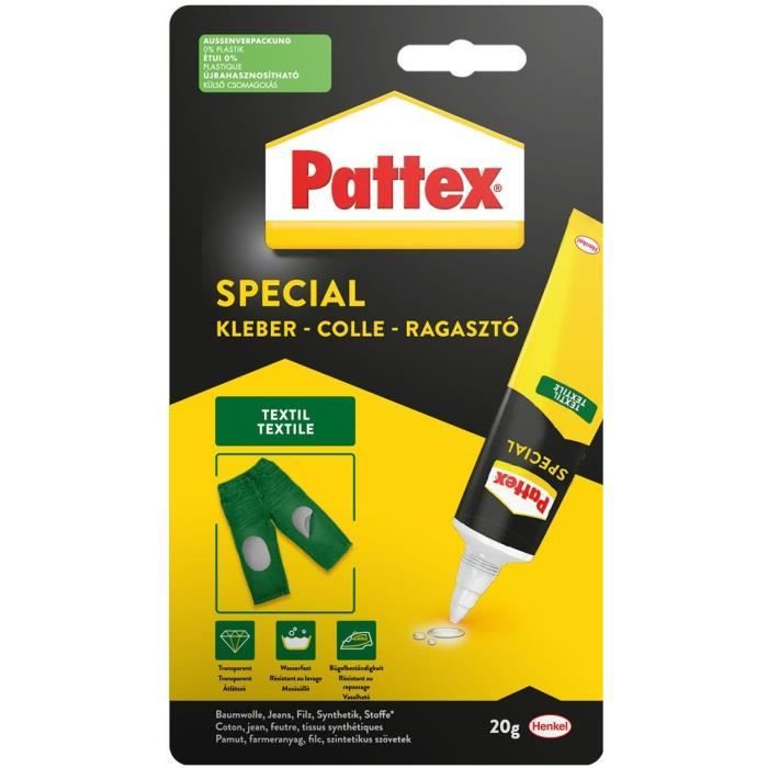 Colle SpÈcialitÈs MatÈriaux - PATTEX - Textile - Tube - 20g