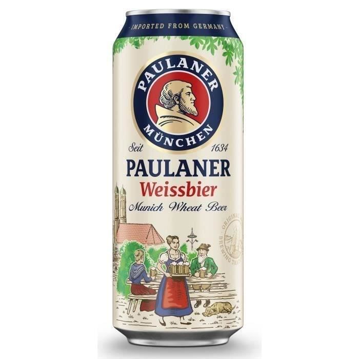 Biere Paulaner Weissbier Munich Wheat Beer - Canettes 24 x 50 cl - 5,5°