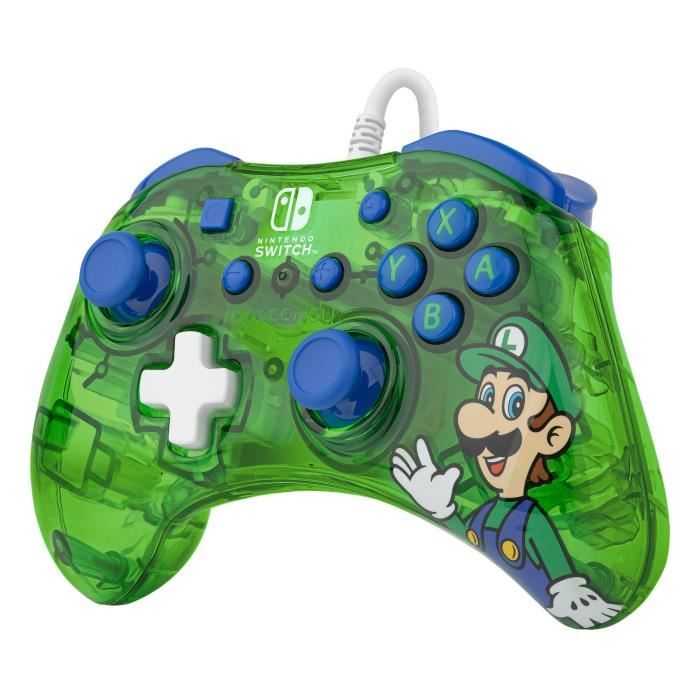 Manette de jeu - Nintendo Switch - Luigi Rock Candy - Filaire - PDP - Vert