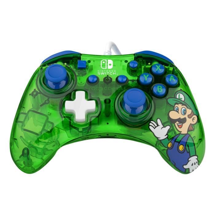 Manette de jeu - Nintendo Switch - Luigi Rock Candy - Filaire - PDP - Vert
