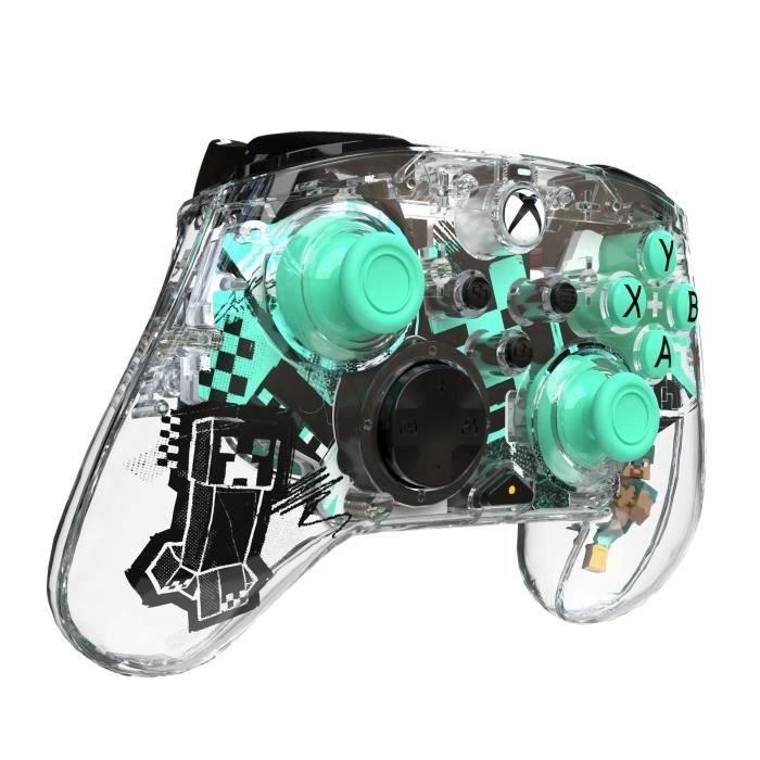 Manette de jeu - Xbox Series X|S, Xbox One et PC - Minecraft : Diamond - Sans fil - PDP - Transparent