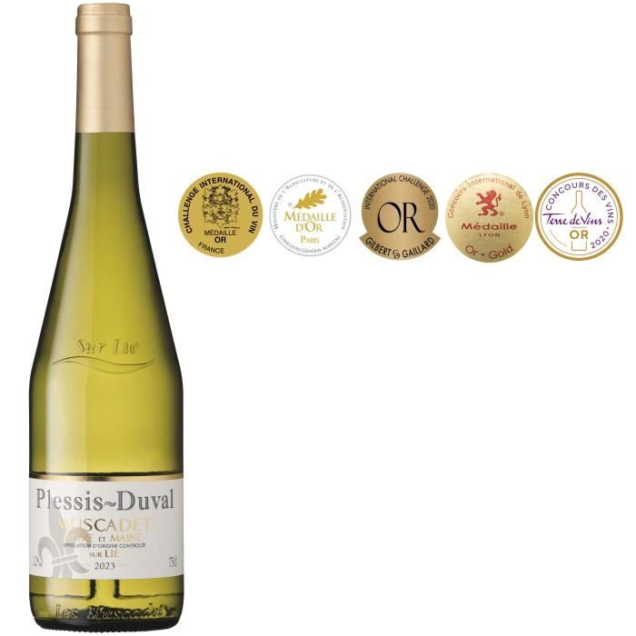Plessis-Duval Muscadet Sevre et Maine sur Lie - Vin blanc de Loire 2023