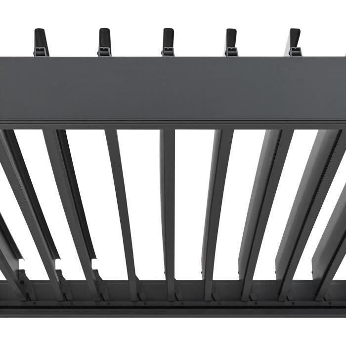 Pergola bioclimatique - GAYA - Structure en aluminium et en acier - Gris - 3 x 3 m