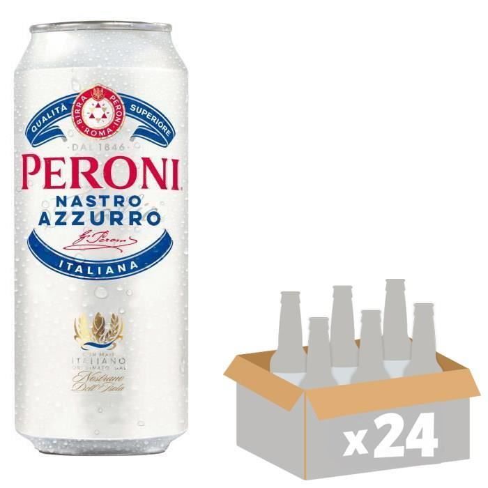 Biere Peroni Nastro Azzurro - Canettes 24 x 50 cl - 5°