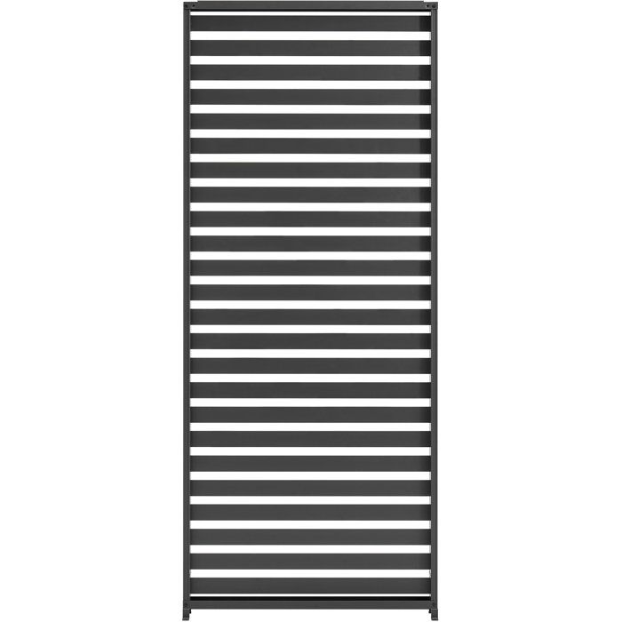 Persienne aluminium pour pergola - GAYA - Compatible PERGOLAGAYA - Gris - 229 x 93 cm