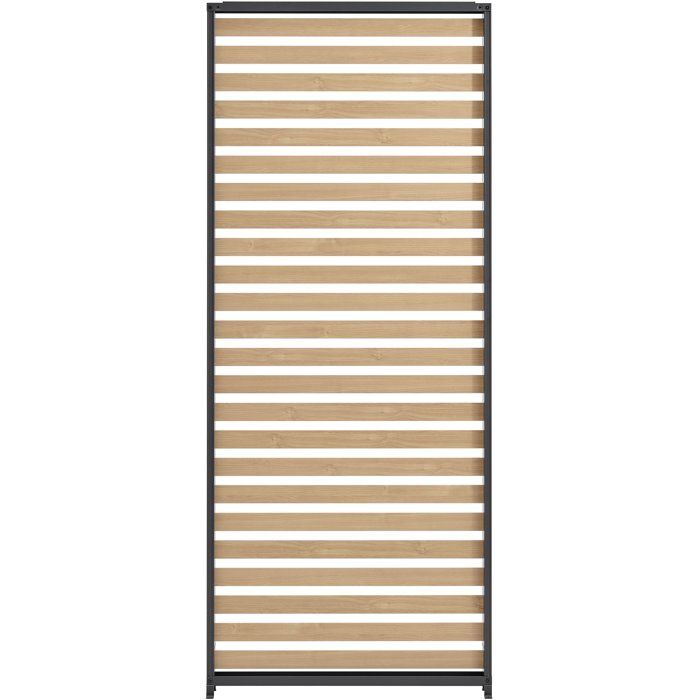 Persienne aluminium pour pergola - GAYA - Compatible PERGOLAGAYA - Gris et naturel - 229 x 93 cm