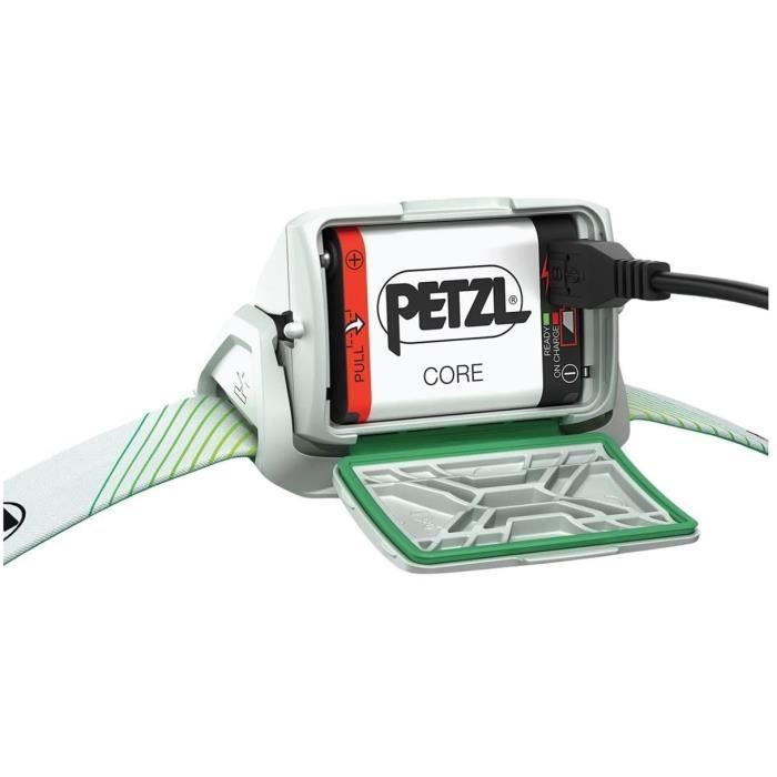 Lampe frontale - PETZL - ACTIK CORE - 600 lumens - Rechargeable USB - Vert