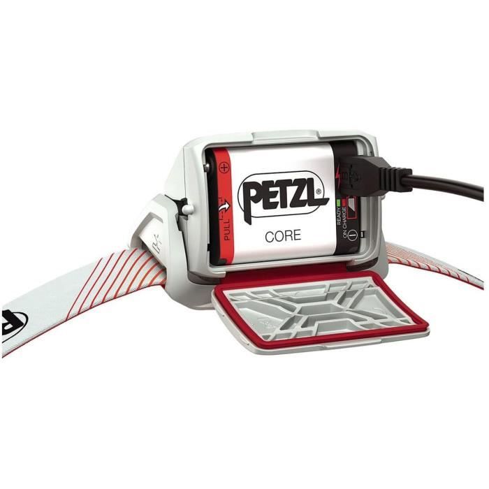 Lampe frontale - PETZL - ACTIK CORE - 600 lumens - Rechargeable USB - Rouge