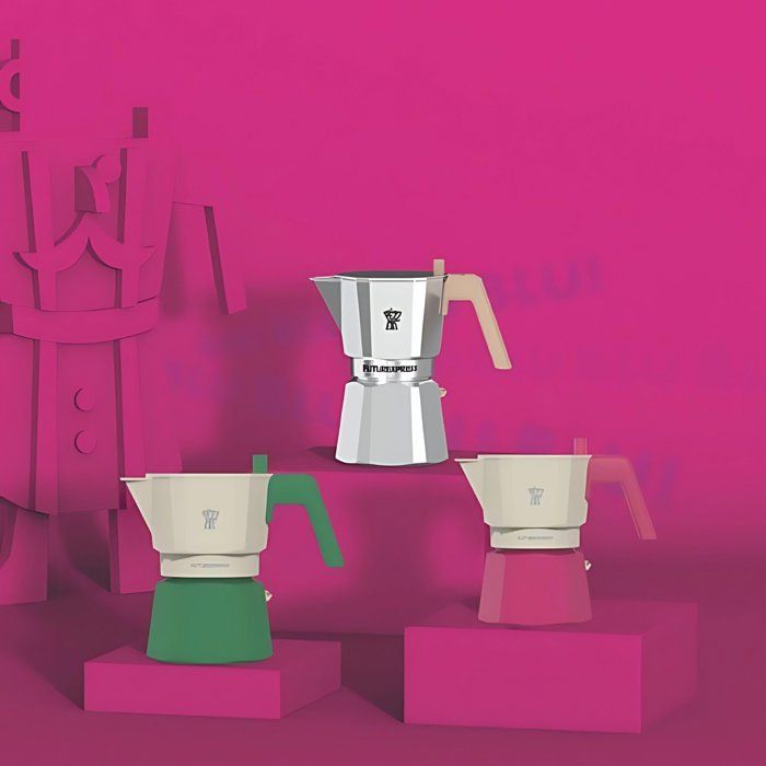 Cafetiere italienne - PEZZETTI - FUTUREXPRESS - Aluminium - 6 tasses - Vert