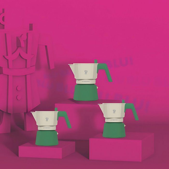 Cafetiere italienne - PEZZETTI - FUTUREXPRESS - Aluminium - 6 tasses - Vert