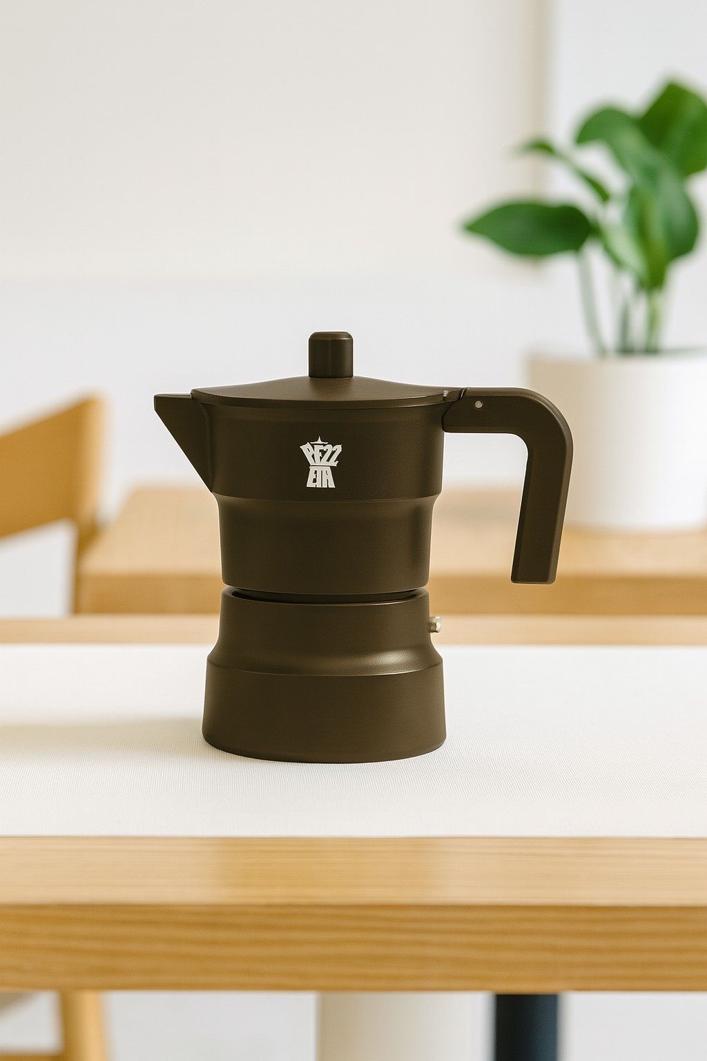 Cafetiere italienne - PEZZETTI - SOLIDEXPRESS - Aluminium - 6 tasses - Kaki