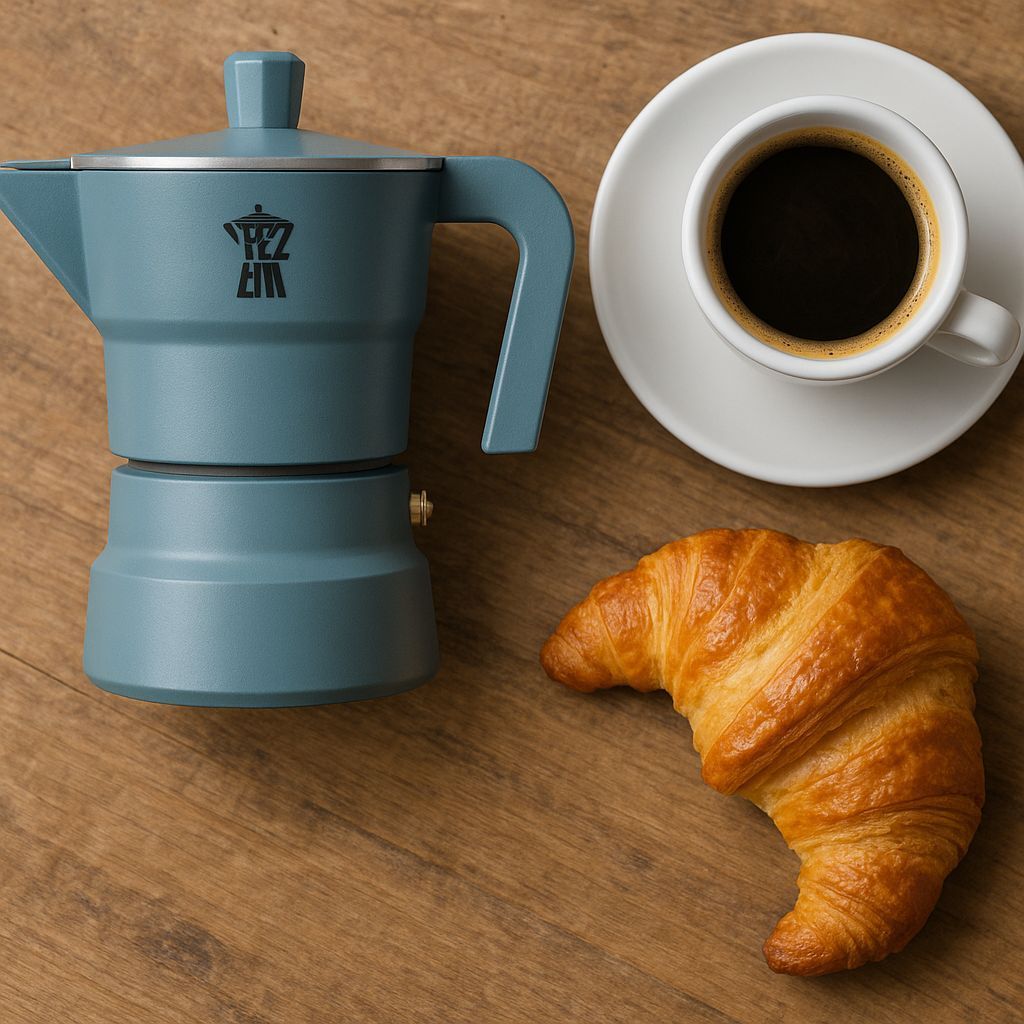 Cafetiere italienne - PEZZETTI - SOLIDEXPRESS - Aluminium - 3 tasses - Vert