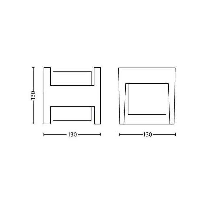 Applique murale - PHILIPS - Arbour - Éclairage extérieur - Lumiere blanche chaude - Étroit - IP44