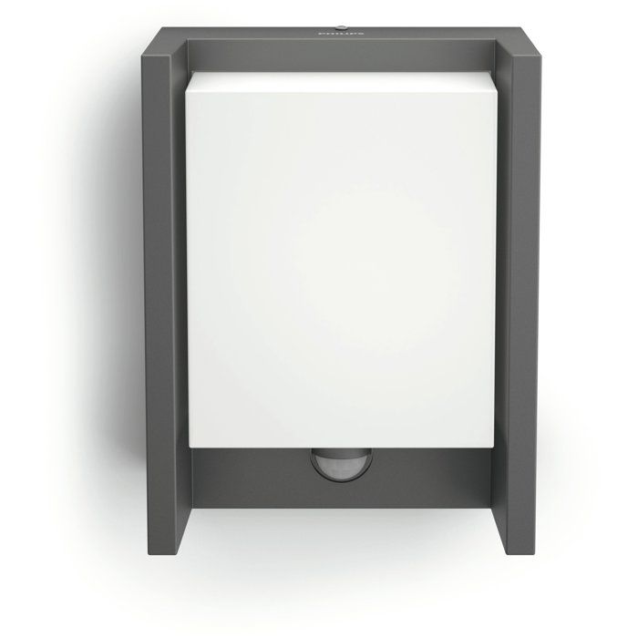 Applique murale - PHILIPS - Arbour - Lumiere blanche chaude - Avec capteur - Large - IP44