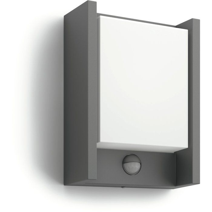 Applique murale - PHILIPS - Arbour - Lumiere blanche chaude - Avec capteur - Large - IP44