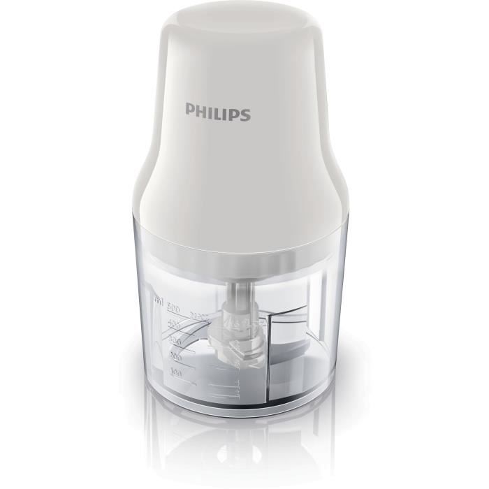 Hachoir ÈlÈctrique - PHILIPS - HR1393/00 - 450 W - 0,7 L - 2 lames - Blanc